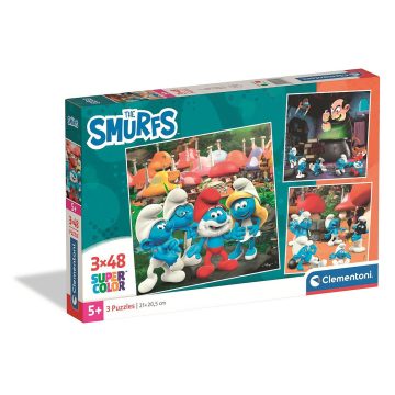 Hupikék törpikék 3x48 db-os puzzle Clementoni