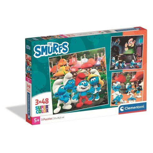 Hupikék törpikék 3x48 db-os puzzle Clementoni