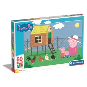 Puzzle Peppa Pig s kurínom, 60 dielikov, Clementoni