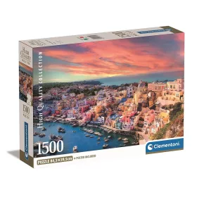   Taliansko Ostrov Procida 1500 dielikov Kompaktné puzzle Clementoni