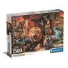 Kompaktné puzzle Animal Tribal Society 1500 dielikov Clementoni