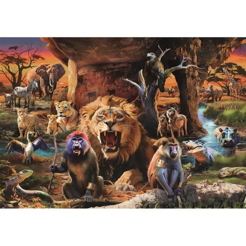 Kompaktné puzzle Animal Tribal Society 1500 dielikov Clementoni