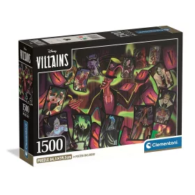 Disney Gonoszok Cards 1500 db-os Compact puzzle Clementoni
