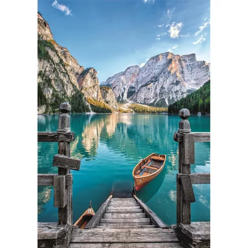 Taliansko Braies Lake 500 dielikov Kompaktné puzzle Clementoni