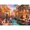 Taliansko Benátky Západ slnka 500 dielikov Kompaktné puzzle Clementoni