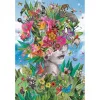 Clementoni - Kompaktné puzzle Blooming Thoughts Head in Jungle, 500 dielikov