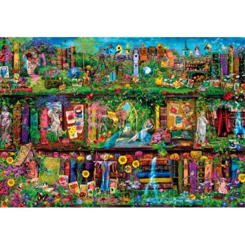 Slagalica s 6000 dijelova Bookshelf Garden Clementoni