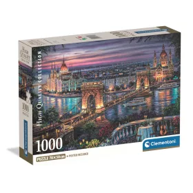   Budapest Lichter der Donau 1000-teiliges Kompaktpuzzle von Clementoni