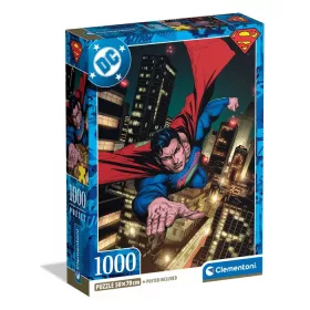 Superman Night 1000-teiliges Kompaktpuzzle von Clementoni