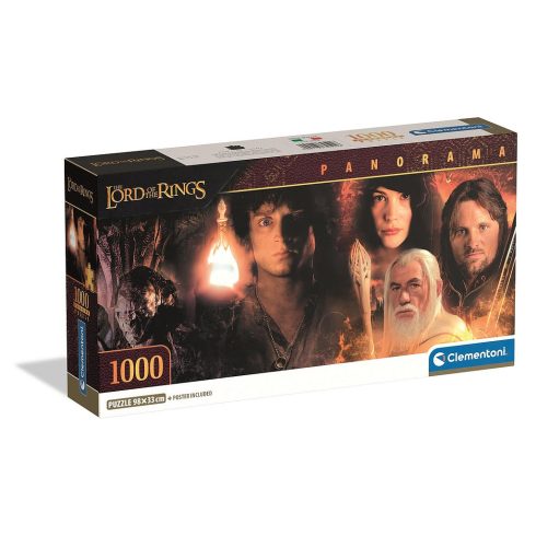 A Gyűrűk Ura 1000 db-os panorama Compact puzzle Clementoni