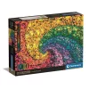 Kompaktné puzzle Clementoni - Farebný kvetinový vír, 1000 dielikov