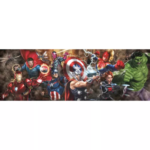 Panoramatické puzzle Avengers Ultimate Unite z 1000 dielikov Clementoni