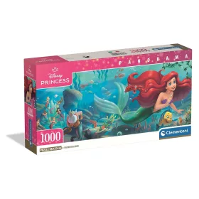   Disney princezná Ariel 1000 dielikov panoráma kompaktné puzzle Clementoni