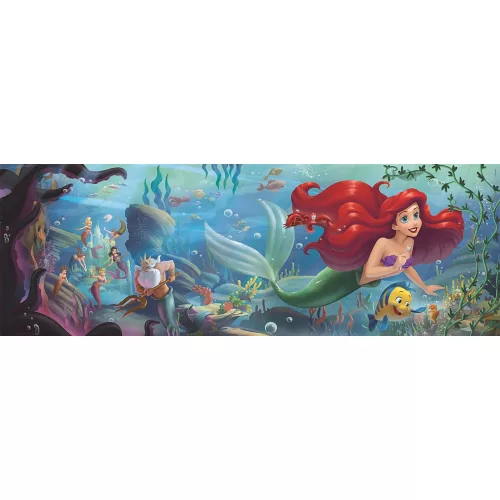 Disney princezná Ariel 1000 dielikov panoráma kompaktné puzzle Clementoni