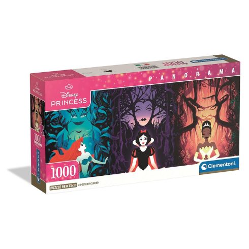 Disney Hercegnők, Gonoszok Destinies 1000 db-os panorama Compact puzzle Clementoni