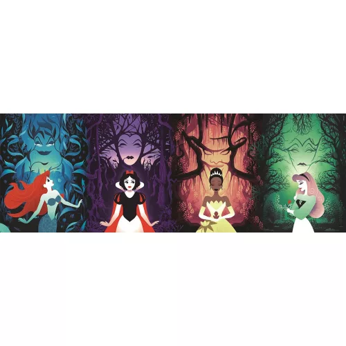 Disney Prinzessinnen, Schurken Schicksale 1000-teiliges Panorama-Kompaktpuzzle von Clementoni