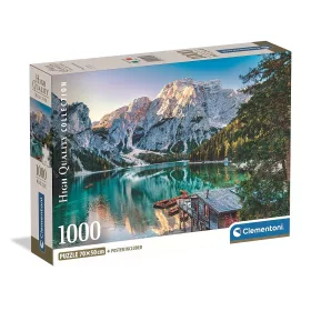Italy Lake Braies 1000 dielik Kompaktné puzzle Clementoni