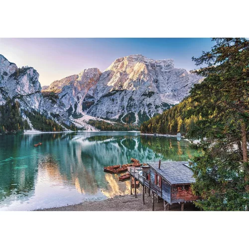 Italy Lake Braies 1000 dielik Kompaktné puzzle Clementoni