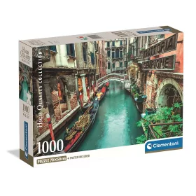 Taliansko Benátky Canal 1000 dielikov puzzle Clementoni