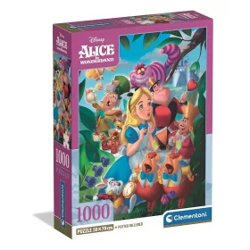  Disney Alice im Wunderland Abenteuer 1000-teiliges Kompaktpuzzle von Clementoni