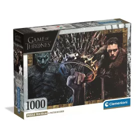   Hra o tróny Ľad a oheň 1000 dielikov kompaktné puzzle Clementoni