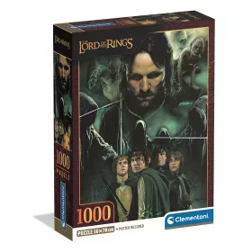   Herr der Ringe Aragorn & Hobbits 1000-teiliges Kompaktpuzzle von Clementoni