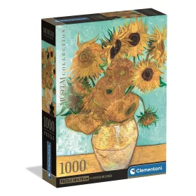 Kompaktné puzzle Art Sunflowers 1000 dielikov Clementoni