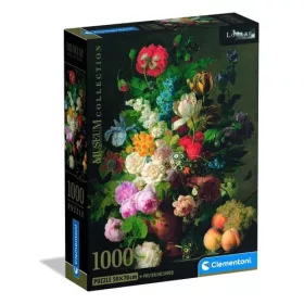   Umelecká váza na kvety Van Dael 1000 dielikov Kompaktné puzzle Clementoni