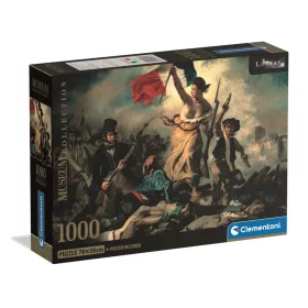   Art Liberty führt das Volk an – Delacroix 1000-teiliges Kompaktpuzzle – Clementoni
