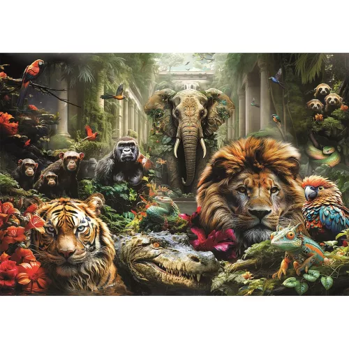 Clementoni puzzle Zvieracia mystická džungľa 1000 dielikov