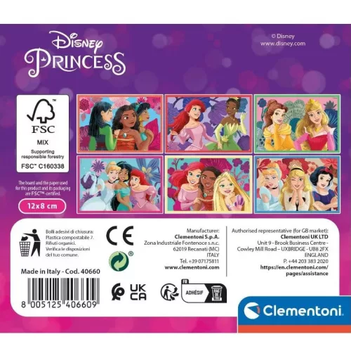 Disney princezné Bonding Story kocky 6 ks Clementoni