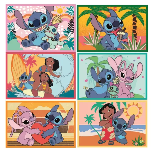 Disney Lilo und Stitch, Der Sternenhund Lächeln Geschichtenwürfel 6-teilig Clementoni