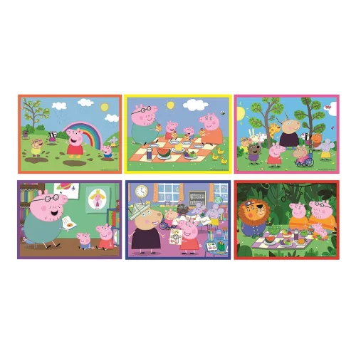 Príbehová kocka Prasiatka Peppa Nature Class 12 dielov Clementoni