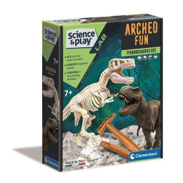   Világító dinoszaurusz Archeo Fun régészeti készlet Clementoni