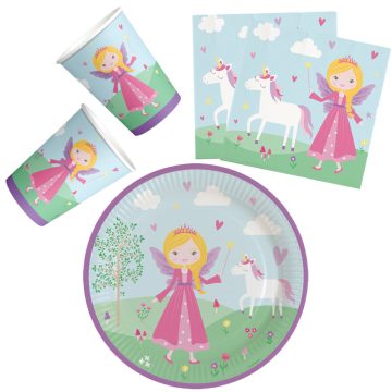   Princess, Hercegnő party szett 36 db-os 23 cm-es tányérral