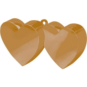 Arany Gold dupla szív léggömb, lufi súly