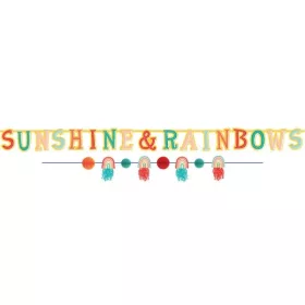 Retro-Regenbogen-Schriftzug 176 cm