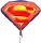 Superman-Logo-Folienballon, 66 cm