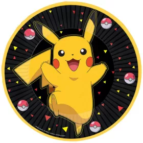 Pokémon Yellow Thunder Pappteller, 8 Stück, 23 cm