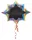 Fóliový balón Black Board Stripe 88 cm
