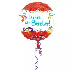 Du bist der Beste Roter Folienballon 43 cm