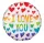 Fóliový balón I love you dúhový 43 cm