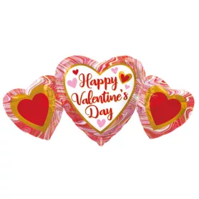 Fóliový balón Šťastný Valentín Trio 86 cm