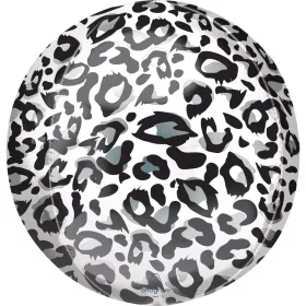 Leopardenmuster Safari-Kugelfolienballon 40 cm