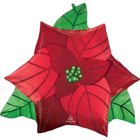 Fóliový balón Vianočná hviezda Červený 66 cm