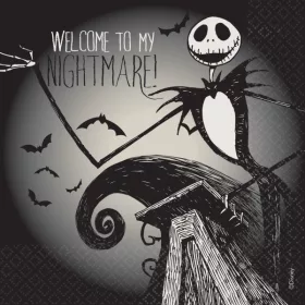 Vianočné obrúsky Nightmare Black 16 ks 33x33 cm
