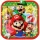 Super Mario Pilzwelt Pappteller, 8 Stück, 18 cm