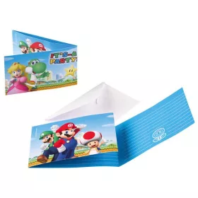 Pozvánka na párty Super Mario Mushroom World, 8 ks