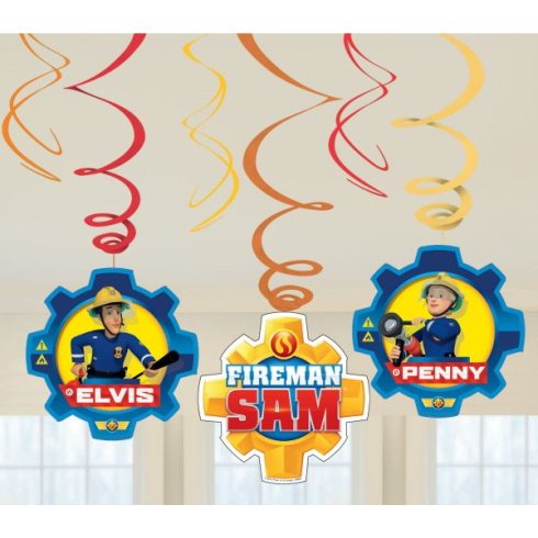 Sam a tűzoltó Fire szalag dekoráció 6 db-os szett