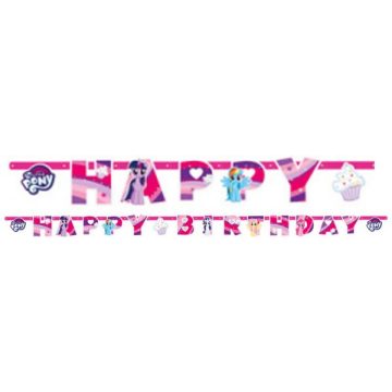   Én kicsi pónim Rainbow Sparkle Happy Birthday felirat 237 cm